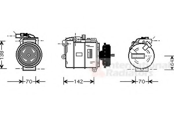 VAN WEZEL - 5800K087 - Компрессор, кондиционер (Кондиционер)