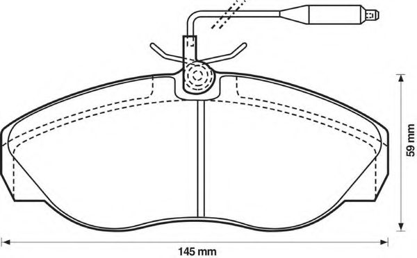 BENDIX - 571839X - Комплект тормозных колодок, дисковый тормоз