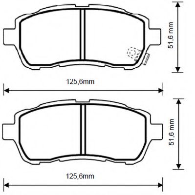 BENDIX - 573249B - Комплект тормозных колодок, дисковый тормоз