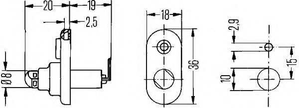 HELLA - 6ZF 004 365-031 - Выключатель, контакт двери (Освещение)