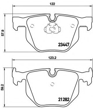 BREMBO - P 06 029 - Комплект тормозных колодок, дисковый тормоз (Тормозная система)