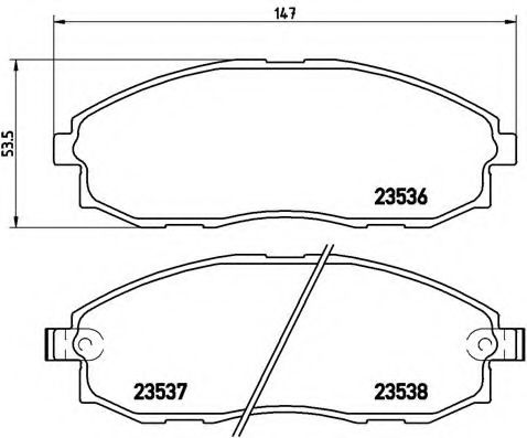 BREMBO - P 30 010 - Комплект тормозных колодок, дисковый тормоз (Тормозная система)