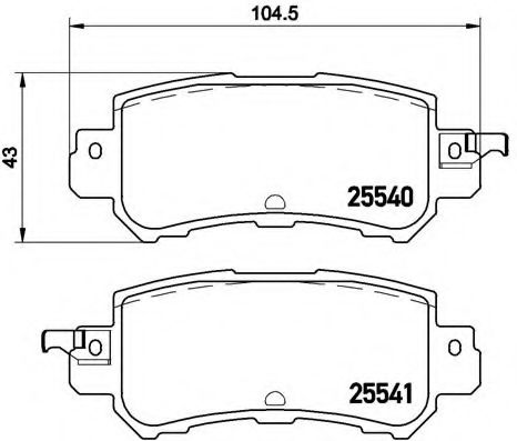 BREMBO - P 49 047 - Комплект тормозных колодок, дисковый тормоз (Тормозная система)