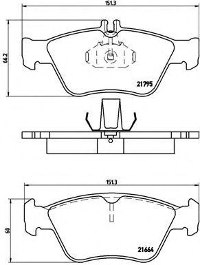 BREMBO - P 50 023 - Комплект тормозных колодок, дисковый тормоз (Тормозная система)