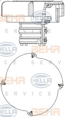 HELLA - 8MY 376 743-451 - Крышка, резервуар охлаждающей жидкости (Охлаждение)