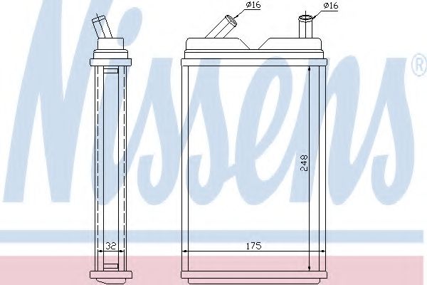 NISSENS - 73624 - Теплообменник, отопление салона (Отопление / вентиляция)