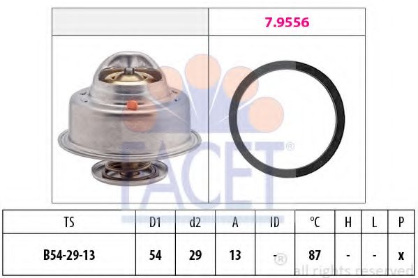 FACET - 7.8211 - Термостат, охлаждающая жидкость (Охлаждение)