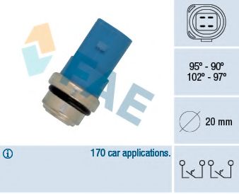 FAE - 38391 - Термовыключатель, вентилятор радиатора (Охлаждение)