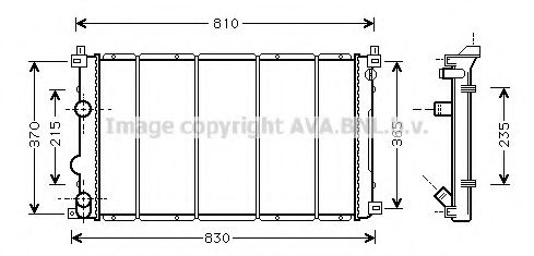 AVA QUALITY COOLING - RT2361 - Радиатор, охлаждение двигателя (Охлаждение)