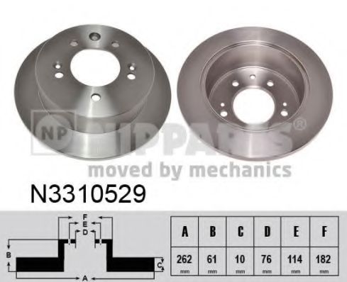 NIPPARTS - N3310529 - Тормозной диск (Тормозная система)