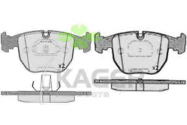 KAGER - 35-0552 - Комплект тормозных колодок, дисковый тормоз