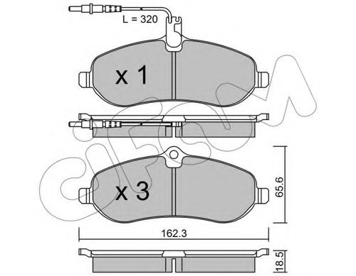 CIFAM - 822-707-0 - Комплект тормозных колодок, дисковый тормоз (Тормозная система)