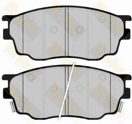 BRAKE ENGINEERING - PA1427 - Комплект тормозных колодок, дисковый тормоз (Тормозная система)