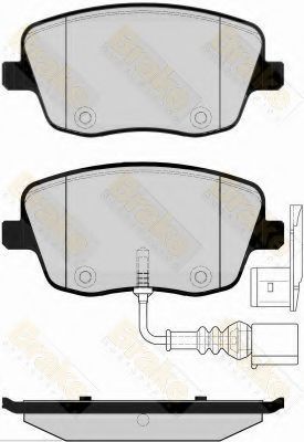 BRAKE ENGINEERING - PA1499 - Комплект тормозных колодок, дисковый тормоз (Тормозная система)