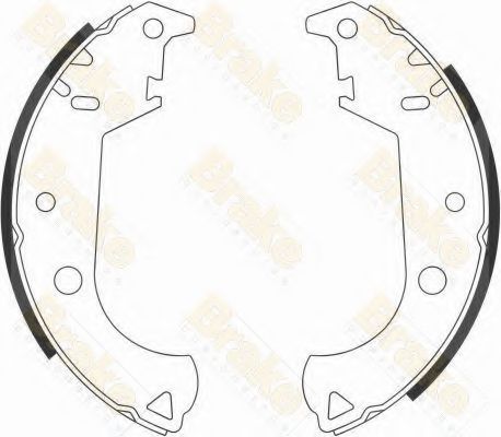 BRAKE ENGINEERING - SH2596 - Комплект тормозных колодок (Тормозная система)