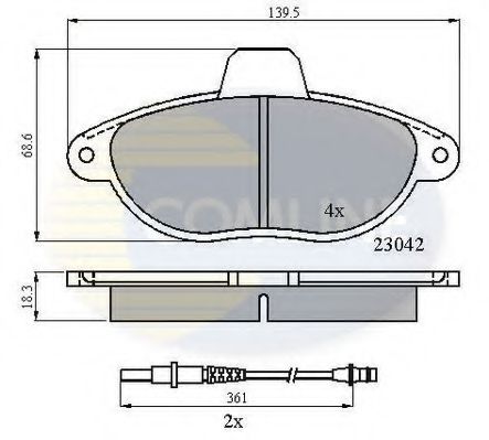 COMLINE - CBP2714 - Комплект тормозных колодок, дисковый тормоз (Тормозная система)