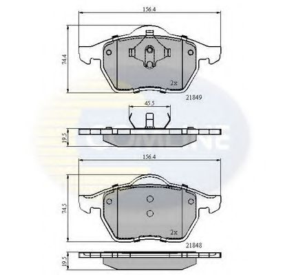 COMLINE - CBP0715 - Комплект тормозных колодок, дисковый тормоз (Тормозная система)