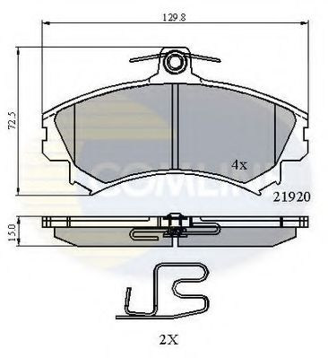 COMLINE - CBP3462 - Комплект тормозных колодок, дисковый тормоз (Тормозная система)