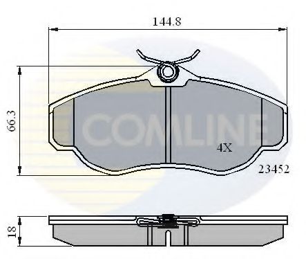 COMLINE - CBP0162 - Комплект тормозных колодок, дисковый тормоз (Тормозная система)