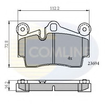 COMLINE - CBP01316 - Комплект тормозных колодок, дисковый тормоз (Тормозная система)