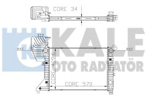 KALE OTO RADYATOR - 319900 - Радиатор, охлаждение двигателя (Охлаждение)