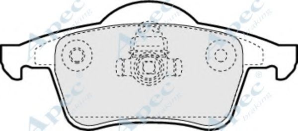 APEC BRAKING - PAD1071 - Комплект тормозных колодок, дисковый тормоз (Тормозная система)