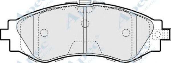 APEC BRAKING - PAD1122 - Комплект тормозных колодок, дисковый тормоз (Тормозная система)