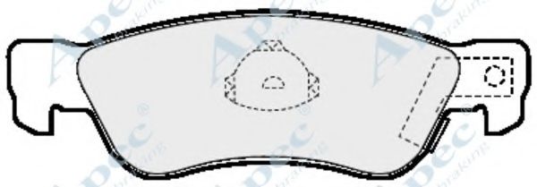 APEC BRAKING - PAD609 - Комплект тормозных колодок, дисковый тормоз (Тормозная система)