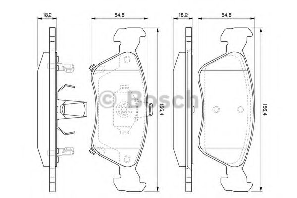 BOSCH - 0 986 424 560 - Комплект тормозных колодок, дисковый тормоз (Тормозная система)