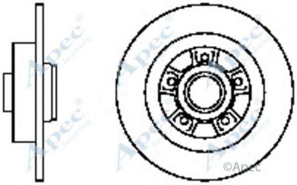 APEC BRAKING - DSK2234 - Тормозной диск (Тормозная система)