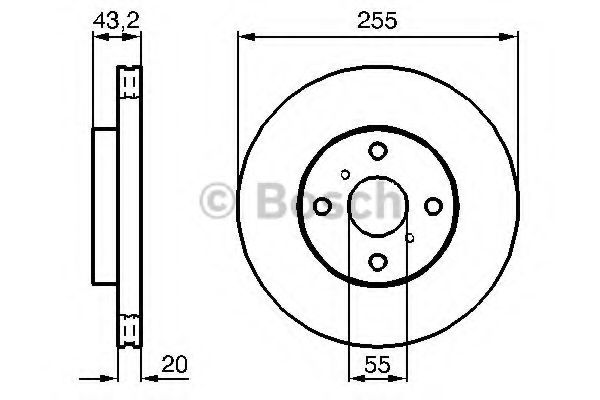 BOSCH - 0 986 479 012 - Тормозной диск (Тормозная система)