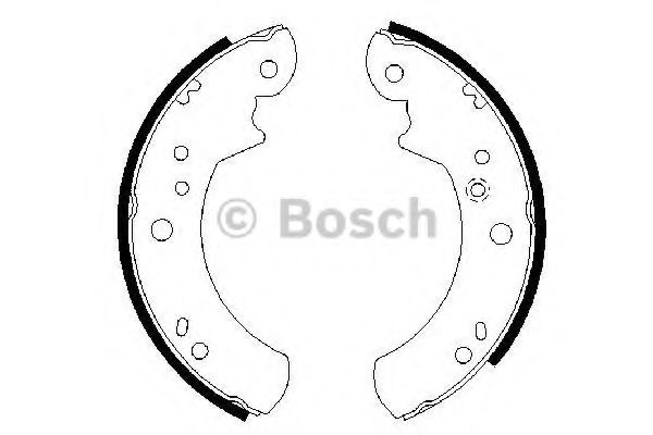 BOSCH - 0 986 487 328 - Комплект тормозных колодок (Тормозная система)