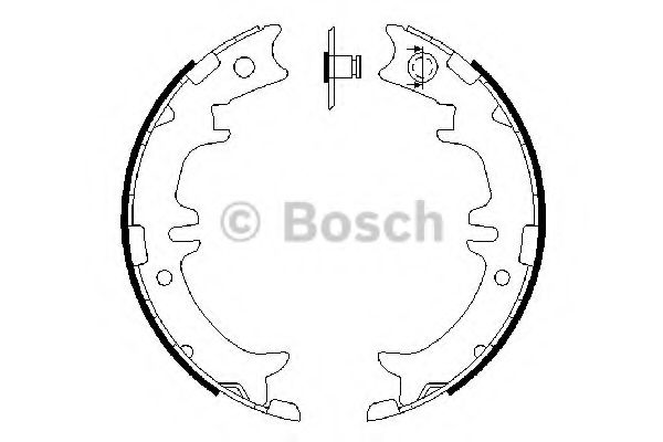 BOSCH - 0 986 487 615 - Комплект тормозных колодок, стояночная тормозная система (Тормозная система)