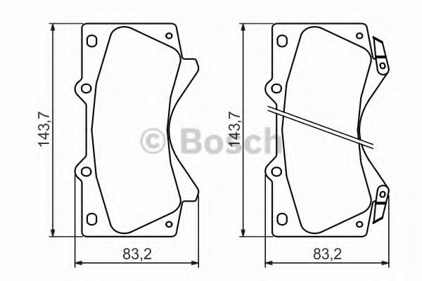 BOSCH - 0 986 494 449 - Комплект тормозных колодок, дисковый тормоз (Тормозная система)