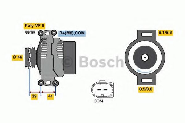 BOSCH - 0 986 048 820 - Генератор (Генератор)