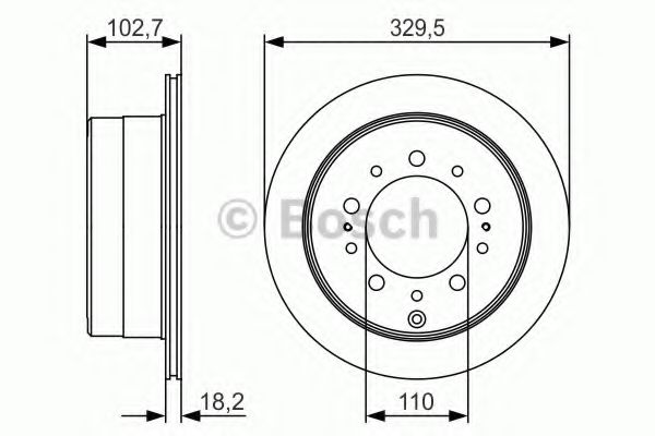 BOSCH - 0 986 479 R15 - Тормозной диск (Тормозная система)