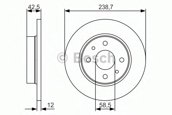 BOSCH - 0 986 479 R61 - Тормозной диск (Тормозная система)