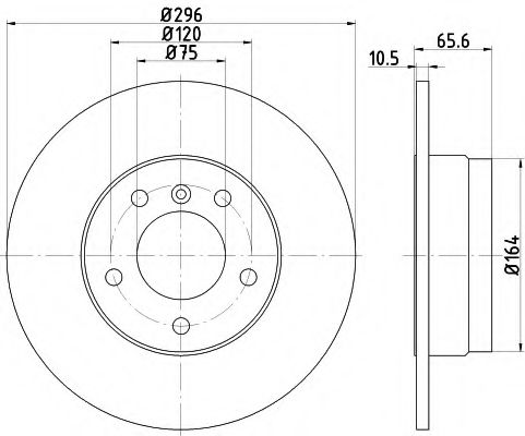 HELLA PAGID - 8DD 355 111-301 - Тормозной диск (Тормозная система)