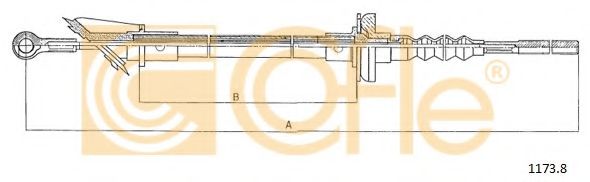 COFLE - 1172.1 - Трос, управление сцеплением (Система сцепления)