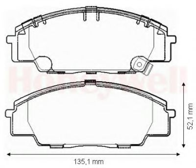 BENDIX - 572432B - Комплект тормозных колодок, дисковый тормоз