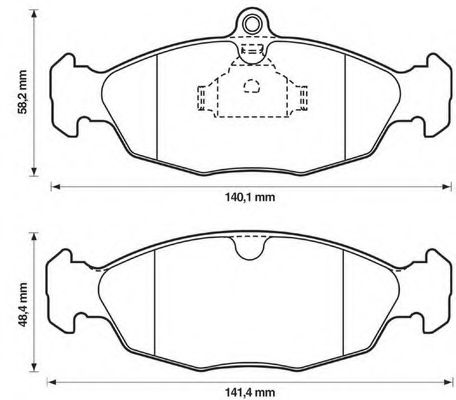 BENDIX - 571492X - Комплект тормозных колодок, дисковый тормоз