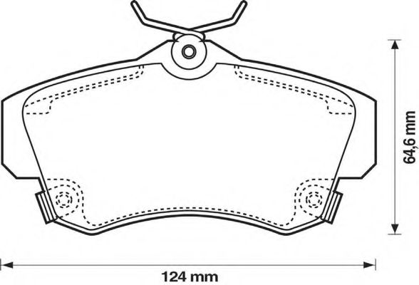 BENDIX - 573033B - Комплект тормозных колодок, дисковый тормоз