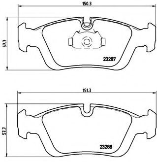 BREMBO - P 06 024 - Комплект тормозных колодок, дисковый тормоз (Тормозная система)