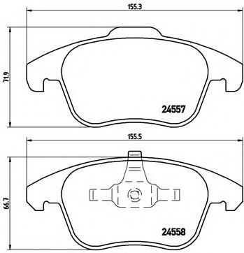 BREMBO - P 61 086 - Комплект тормозных колодок, дисковый тормоз (Тормозная система)