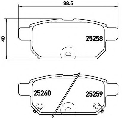 BREMBO - P 79 029 - Комплект тормозных колодок, дисковый тормоз (Тормозная система)