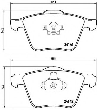 BREMBO - P 86 018 - Комплект тормозных колодок, дисковый тормоз (Тормозная система)