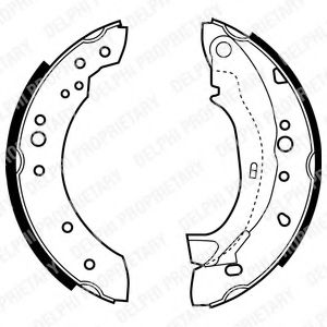 DELPHI - LS1921 - Комплект тормозных колодок (Тормозная система)