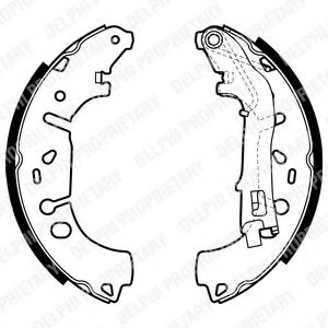 DELPHI - LS1981 - Комплект тормозных колодок (Тормозная система)
