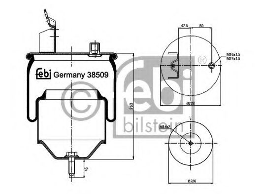 FEBI BILSTEIN - 38509 - Кожух пневматической рессоры (Пневматическая система)