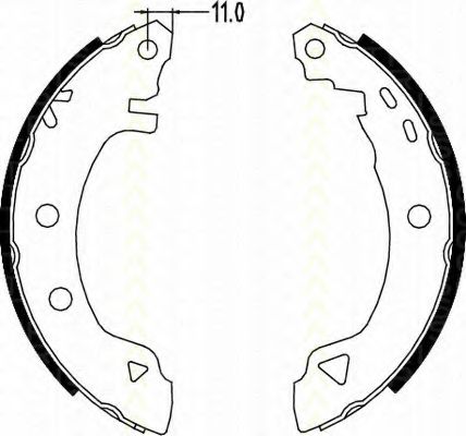 TRISCAN - 8100 15580 - Комплект тормозных колодок (Тормозная система)